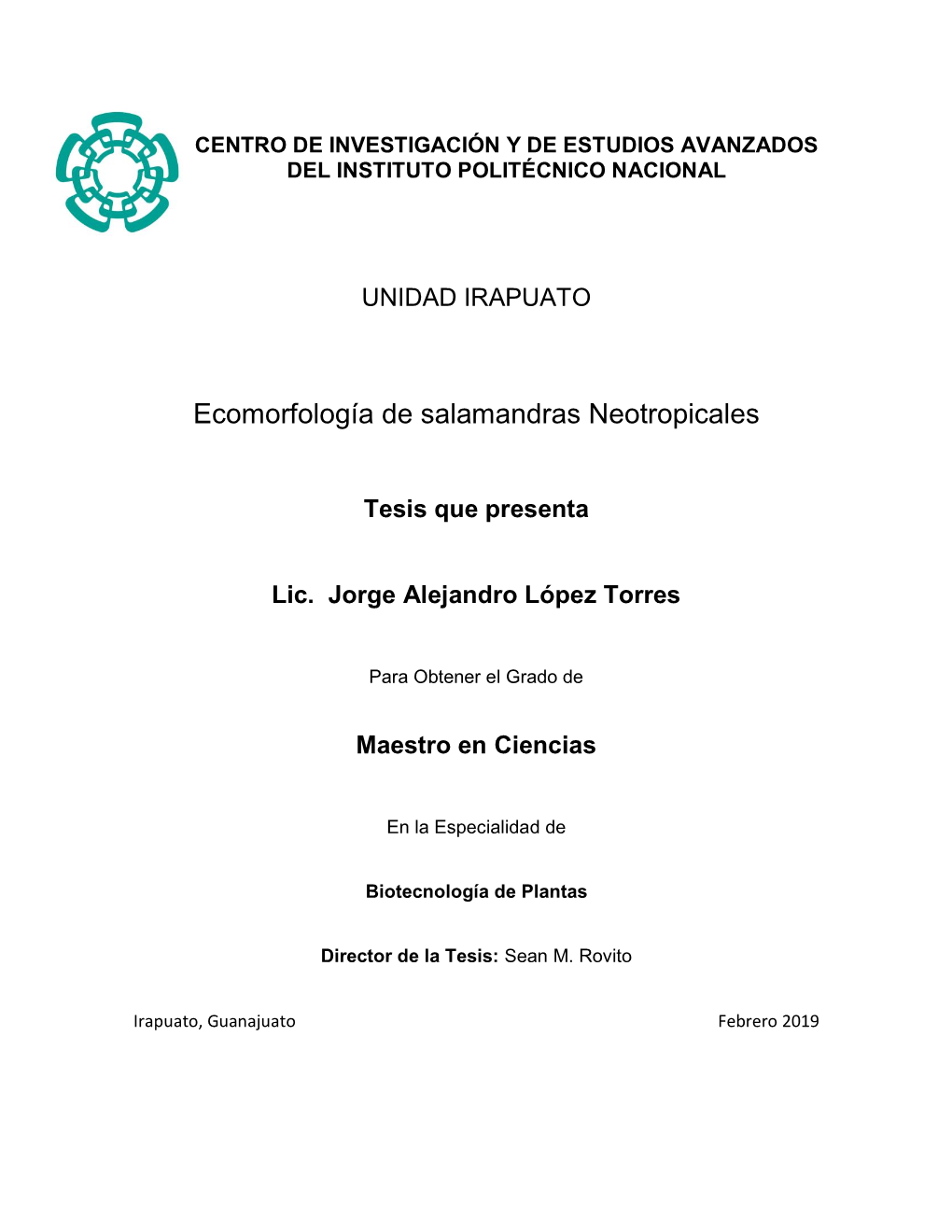 Ecomorfología De Salamandras Neotropicales