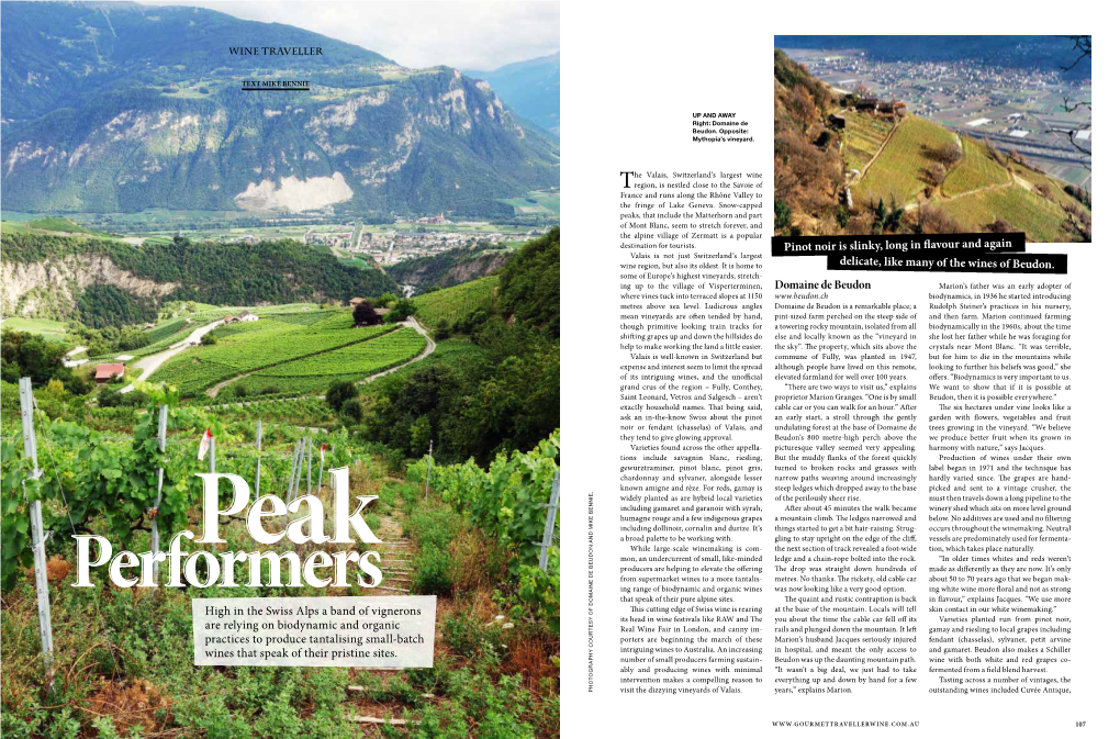 High in the Swiss Alps a Band of Vignerons Are Relying On