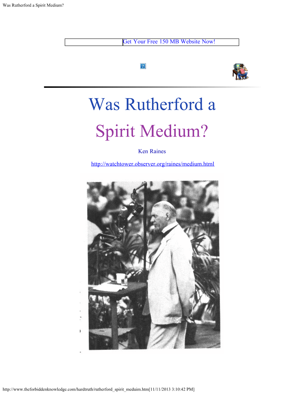 Was Rutherford a Spirit Medium?