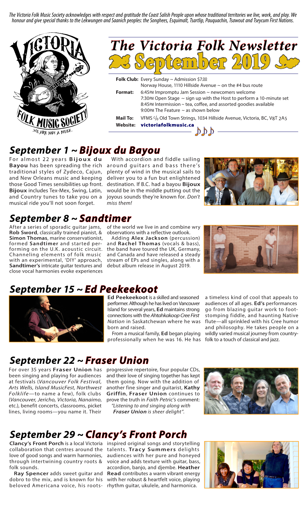 The Victoria Folk Newsletter