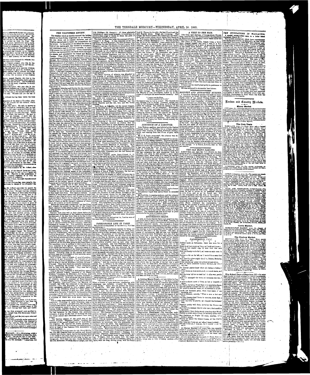 The Teesdale Mercury—Wednesday, April 26. 1865