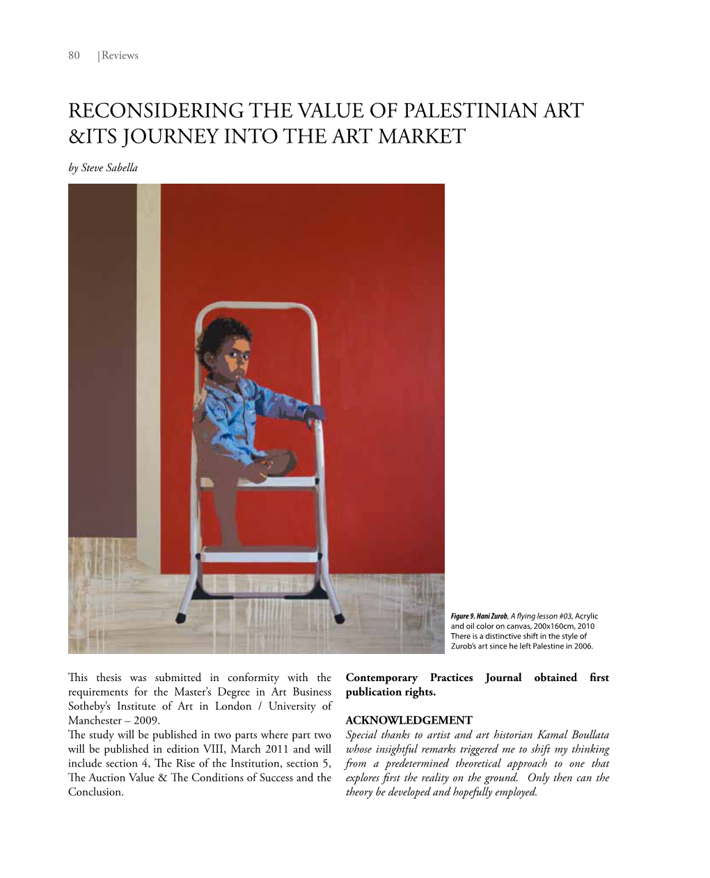 Reconsidering the Value of Palestinian Art &Its Journey