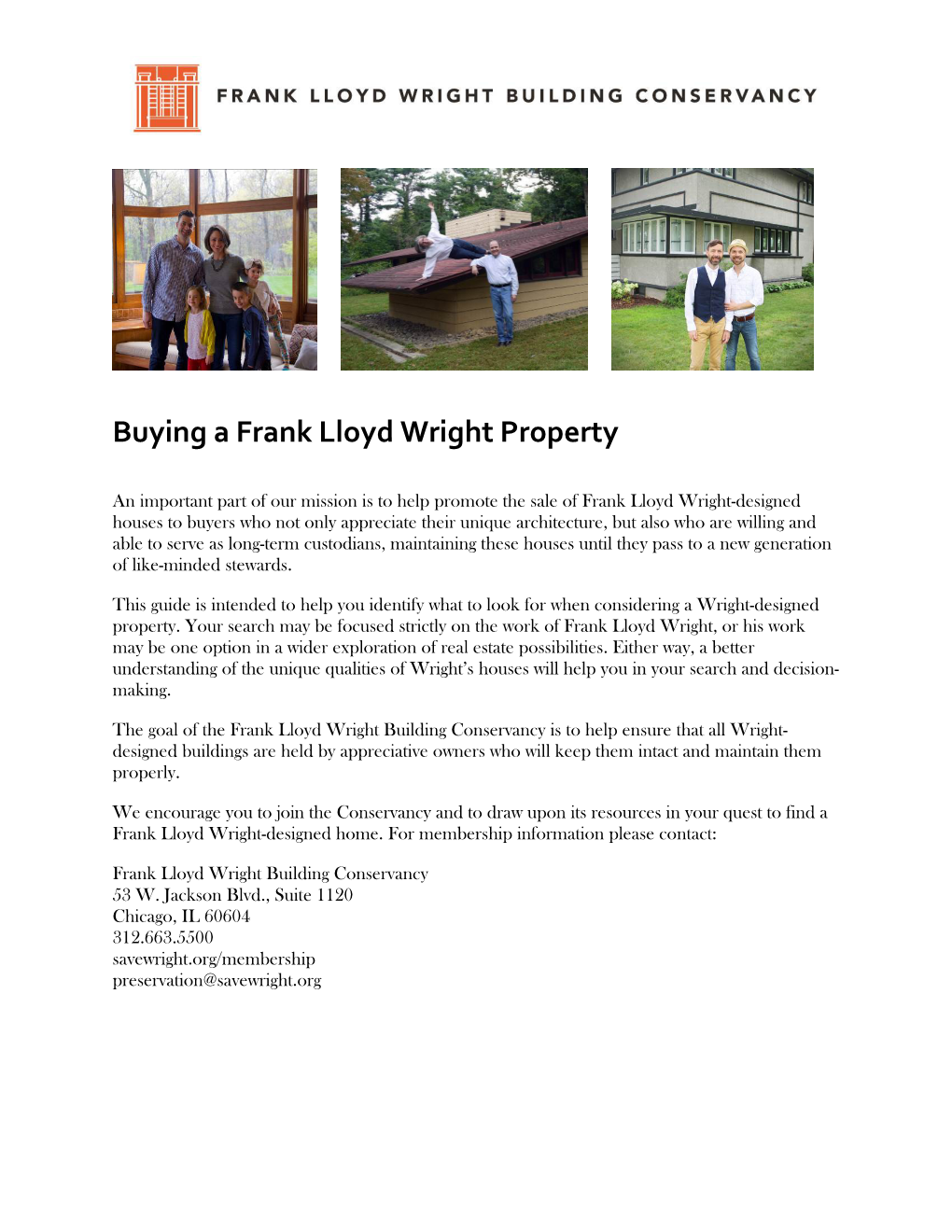Buying a Frank Lloyd Wright Property