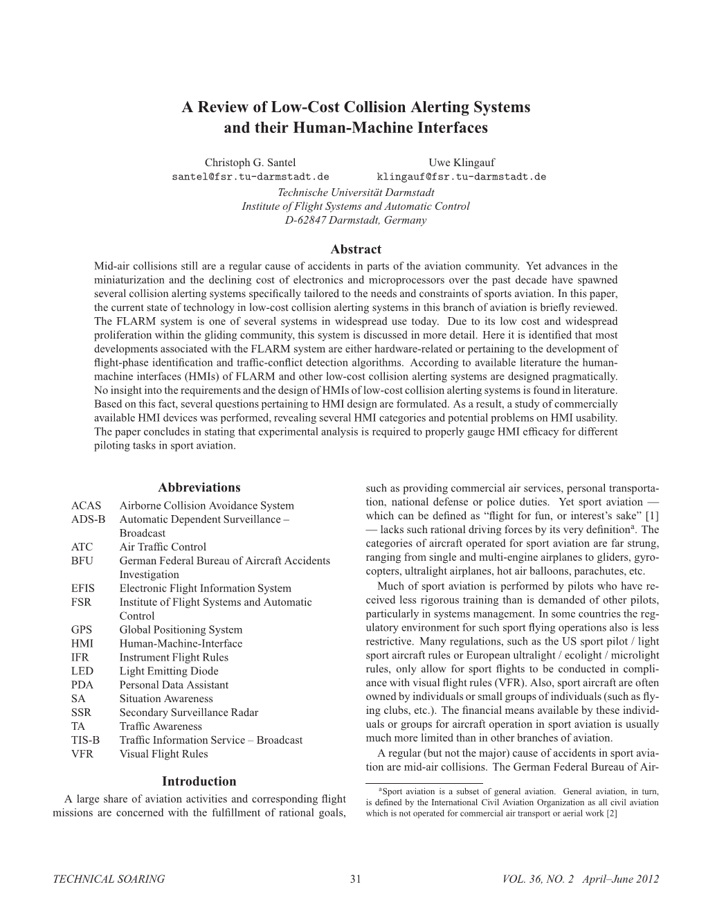 A Review of Low-Cost Collision Alerting Systems and Their Human-Machine Interfaces