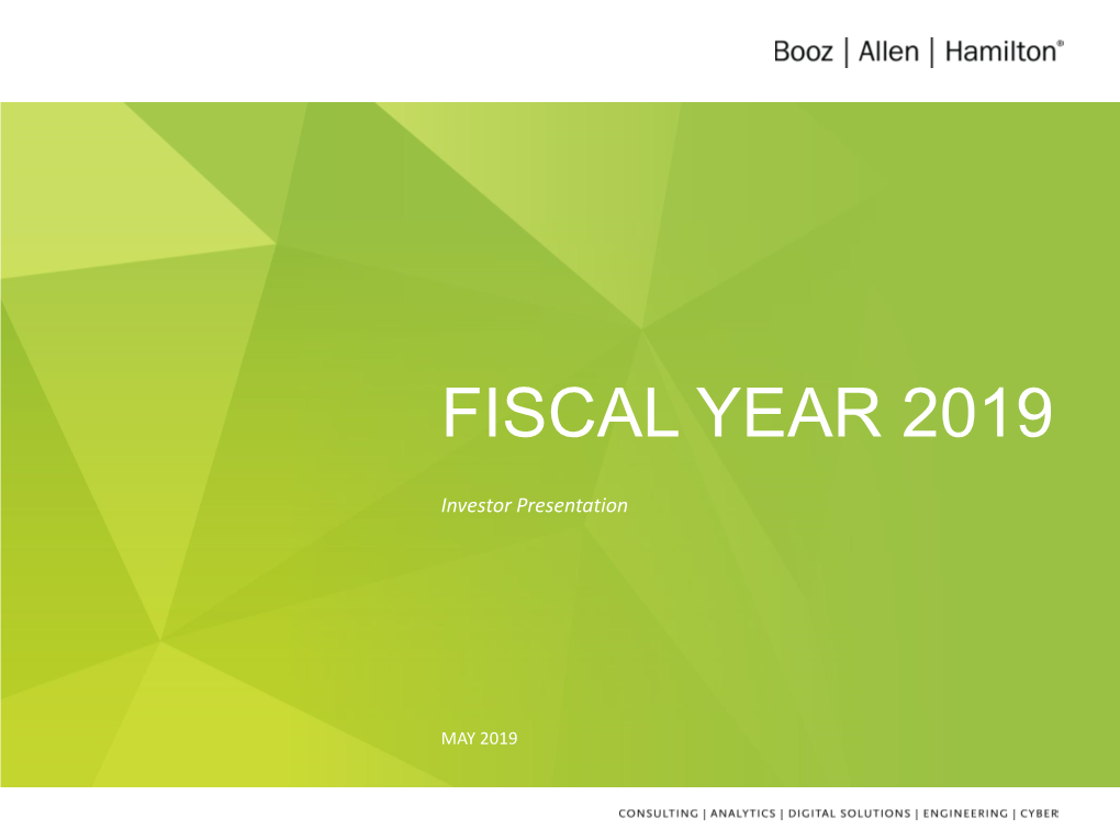 Fiscal Year 2019