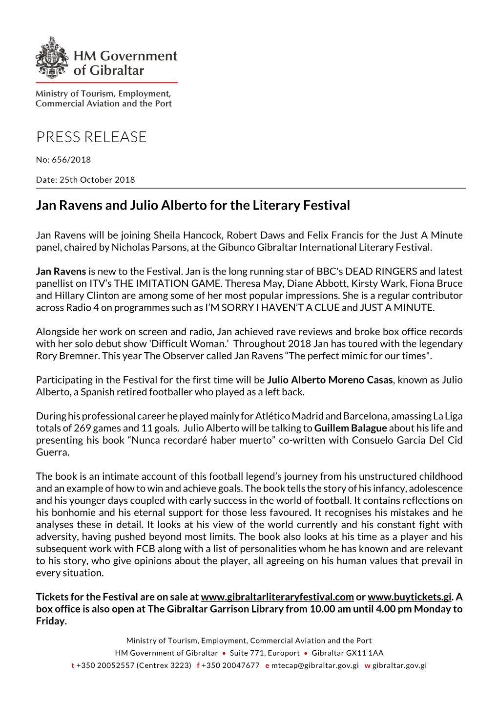 Jan Ravens and Julio Alberto for the Literary Festival