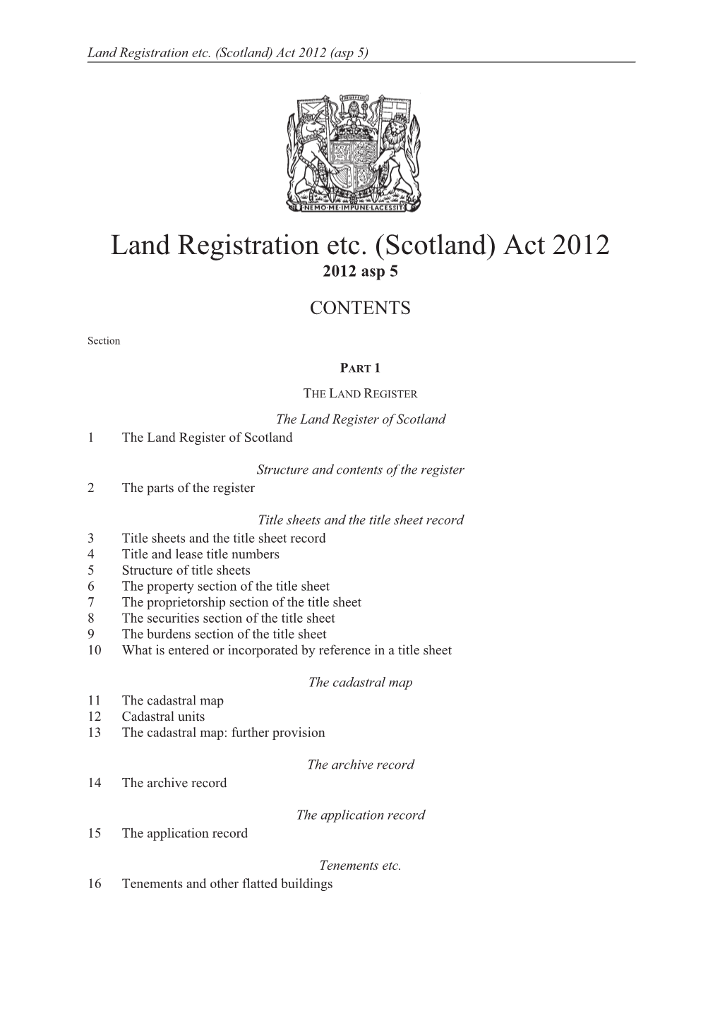 Land Registration Etc. (Scotland) Act 2012 (Asp 5)