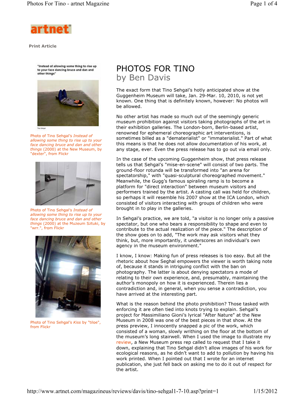 Photos for Tino - Artnet Magazine Page 1 of 4