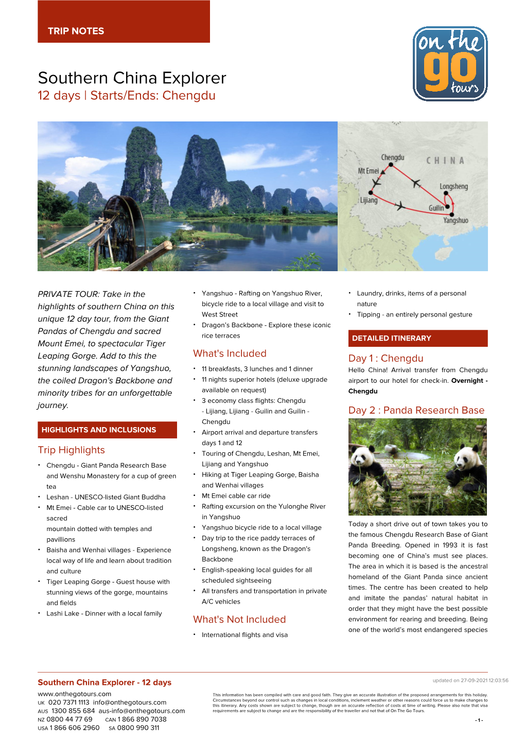 Southern China Explorer 12 Days | Starts/Ends: Chengdu