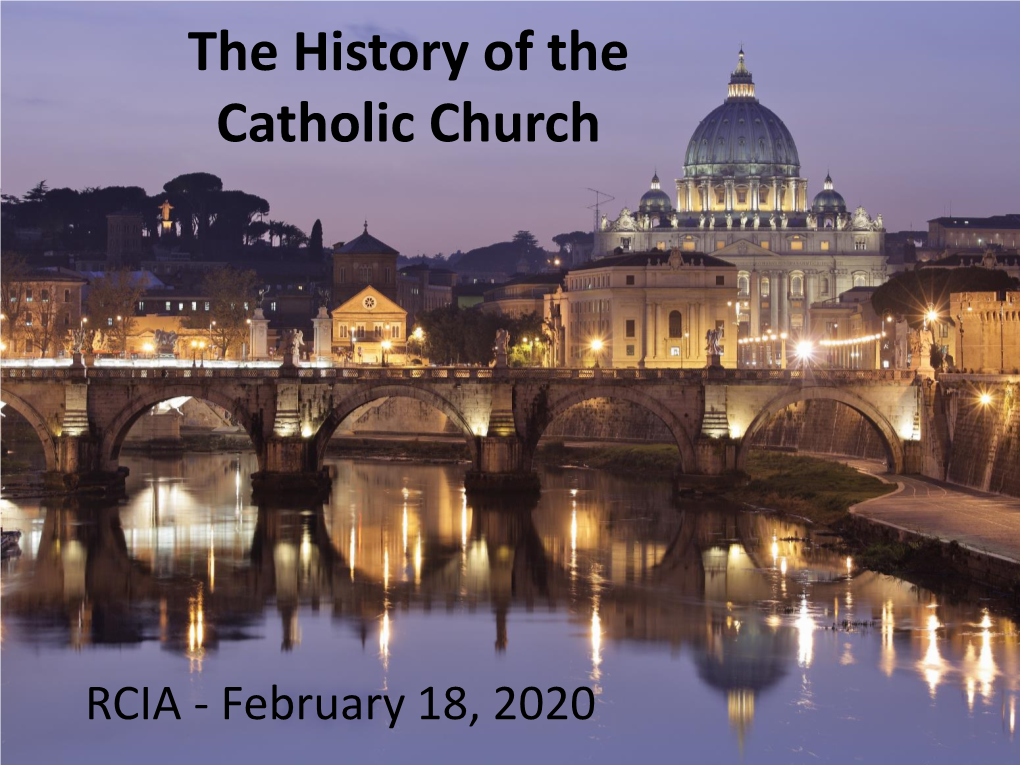 The History of the Catholic Church