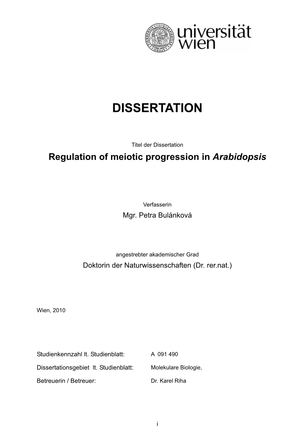 Dissertation