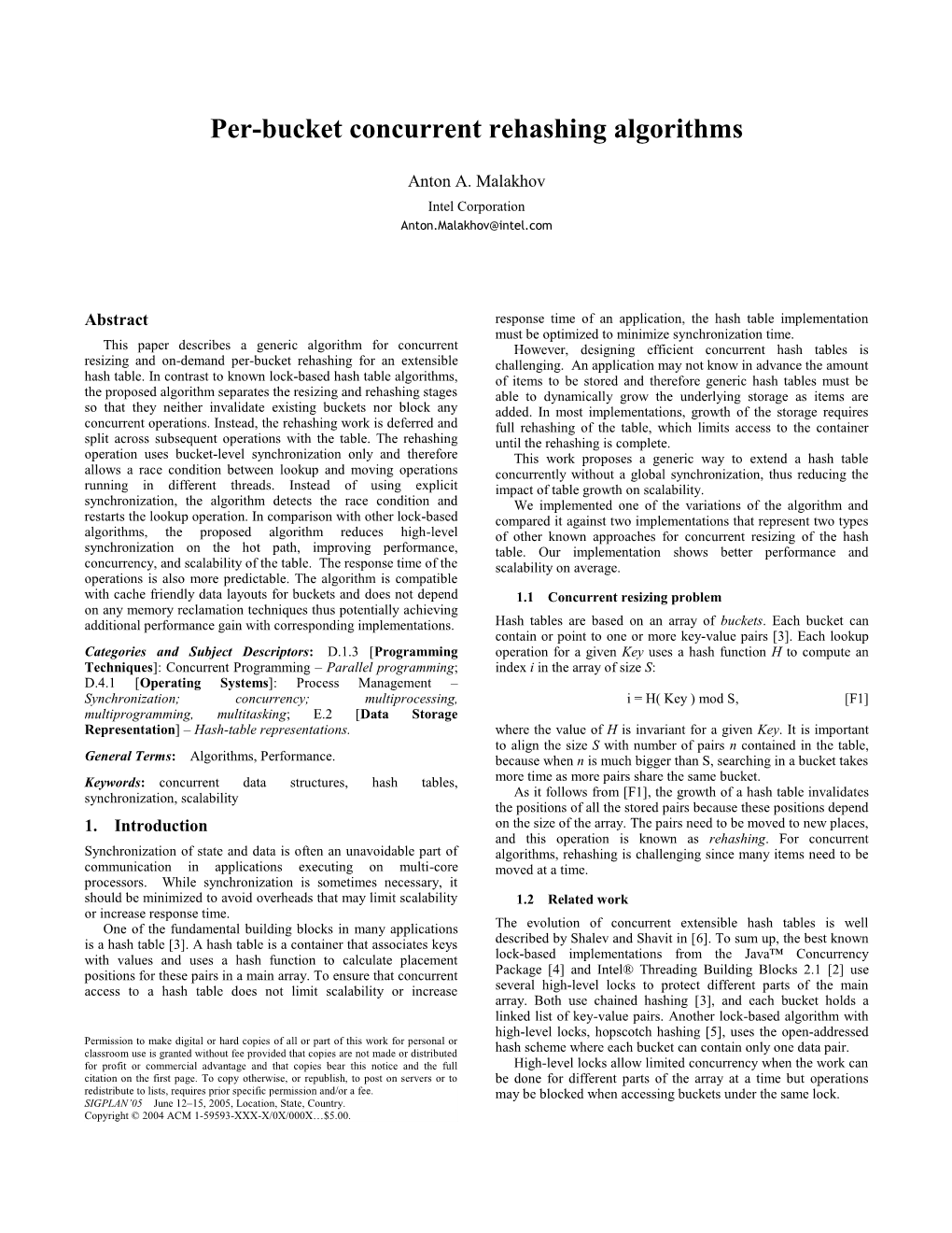 Per-Bucket Concurrent Rehashing Algorithms