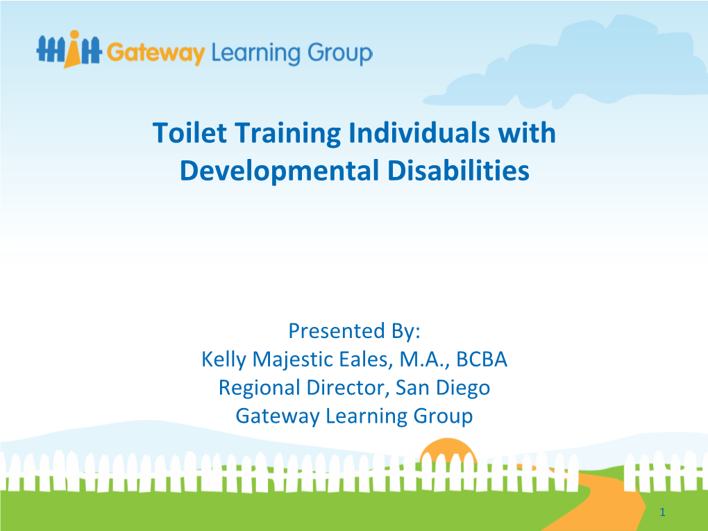 Toilet Training Individuals with Developmental Disabilities