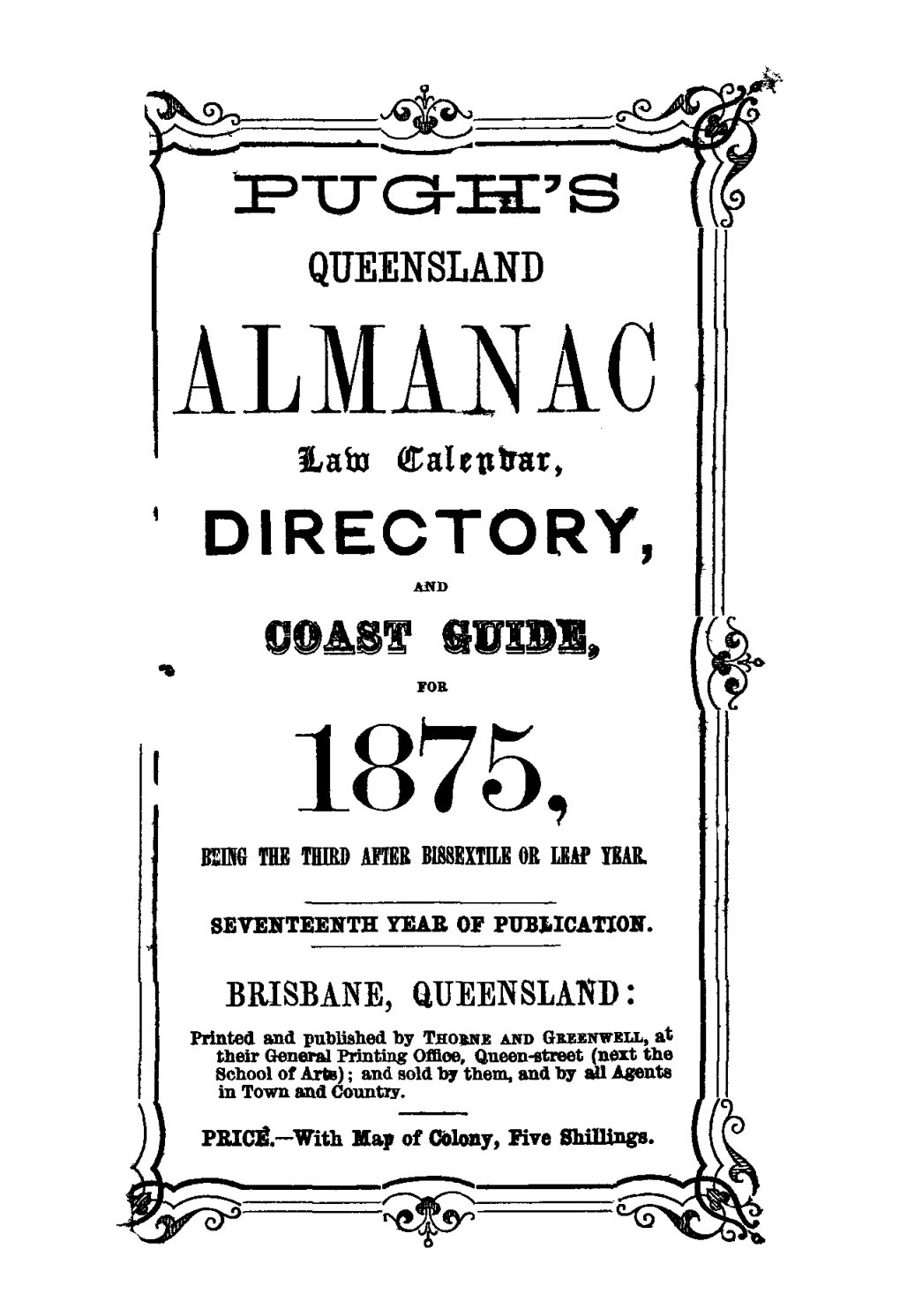 Pughs Alman-Dir Queensland 1875