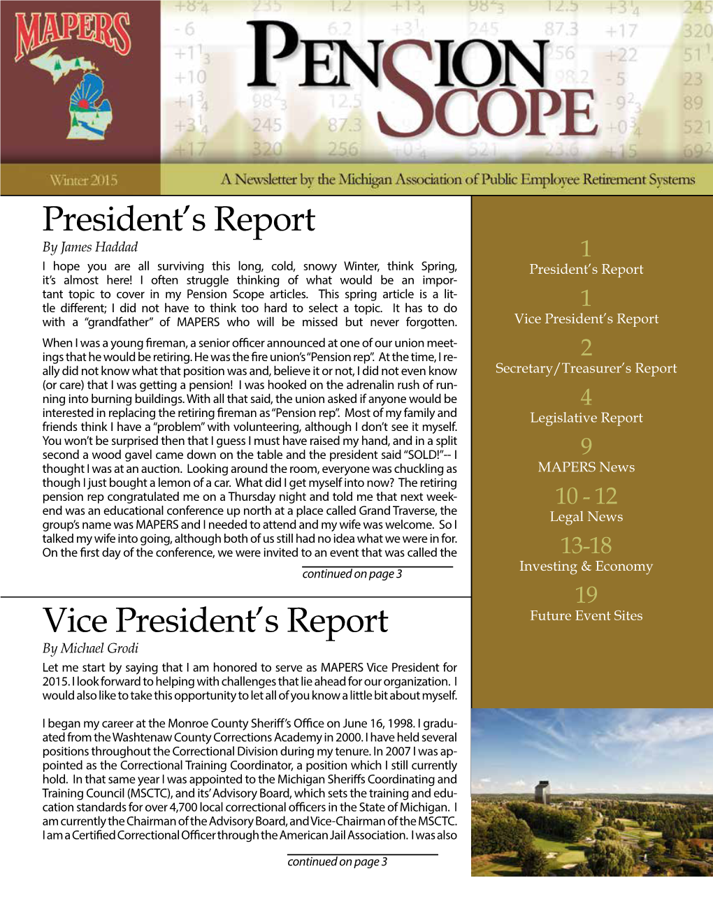 President's Report Vice President's Report