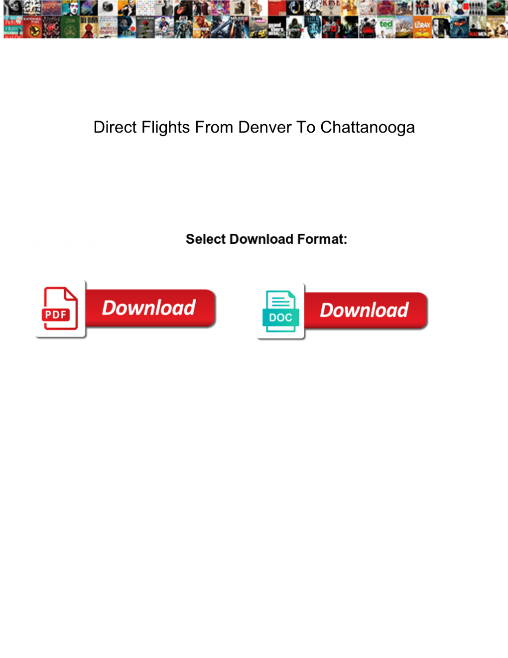 Direct Flights from Denver to Chattanooga