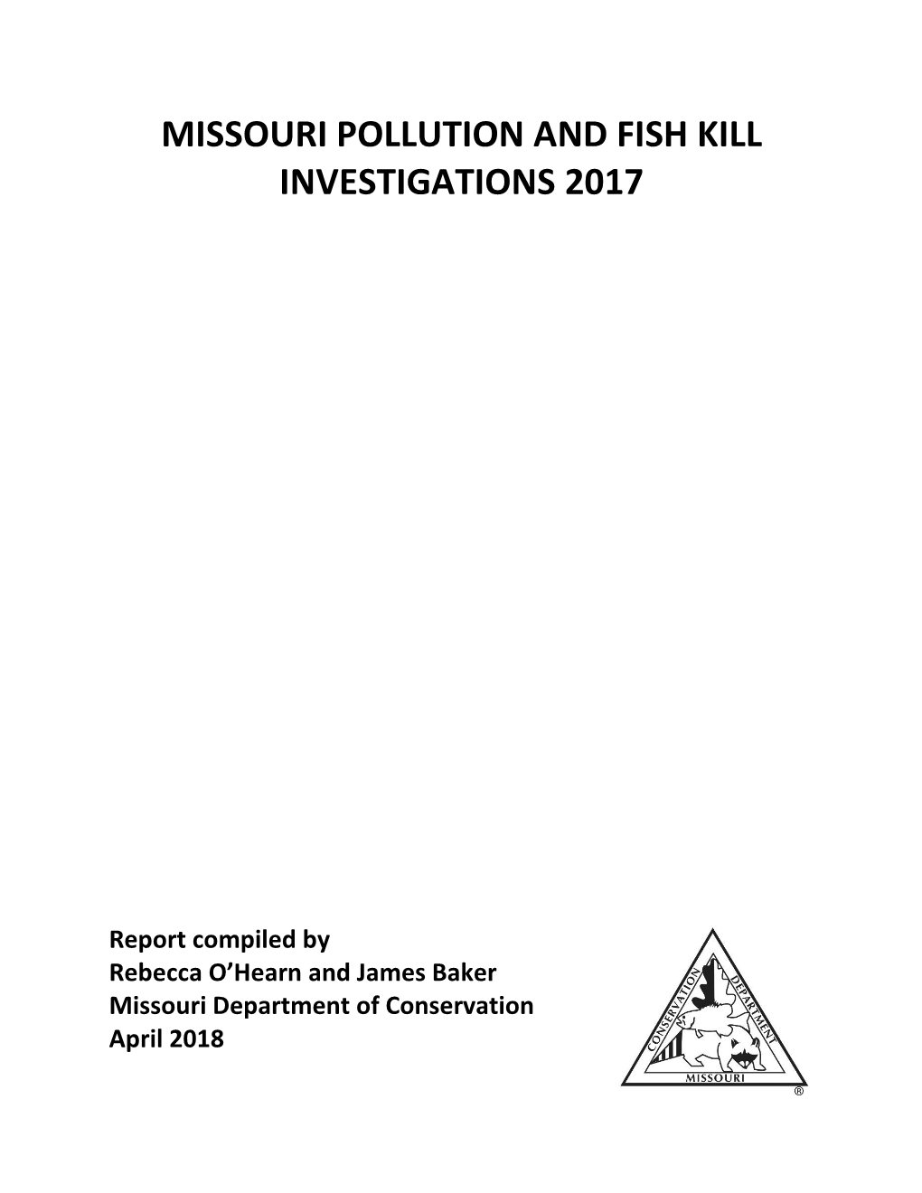 Missouri Pollution and Fish Kill Investigations 2017