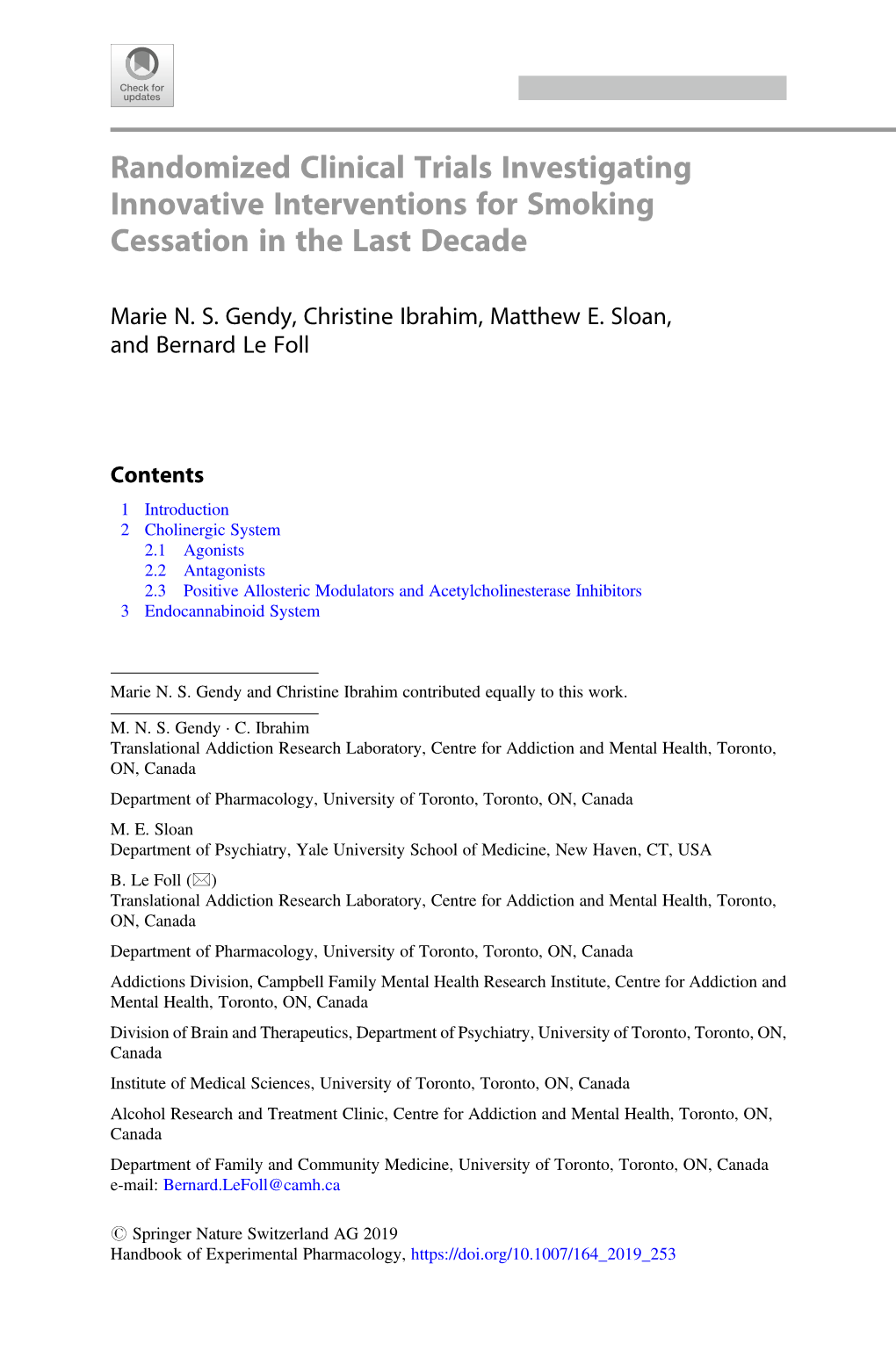 Randomized Clinical Trials Investigating Innovative Interventions for Smoking Cessation in the Last Decade