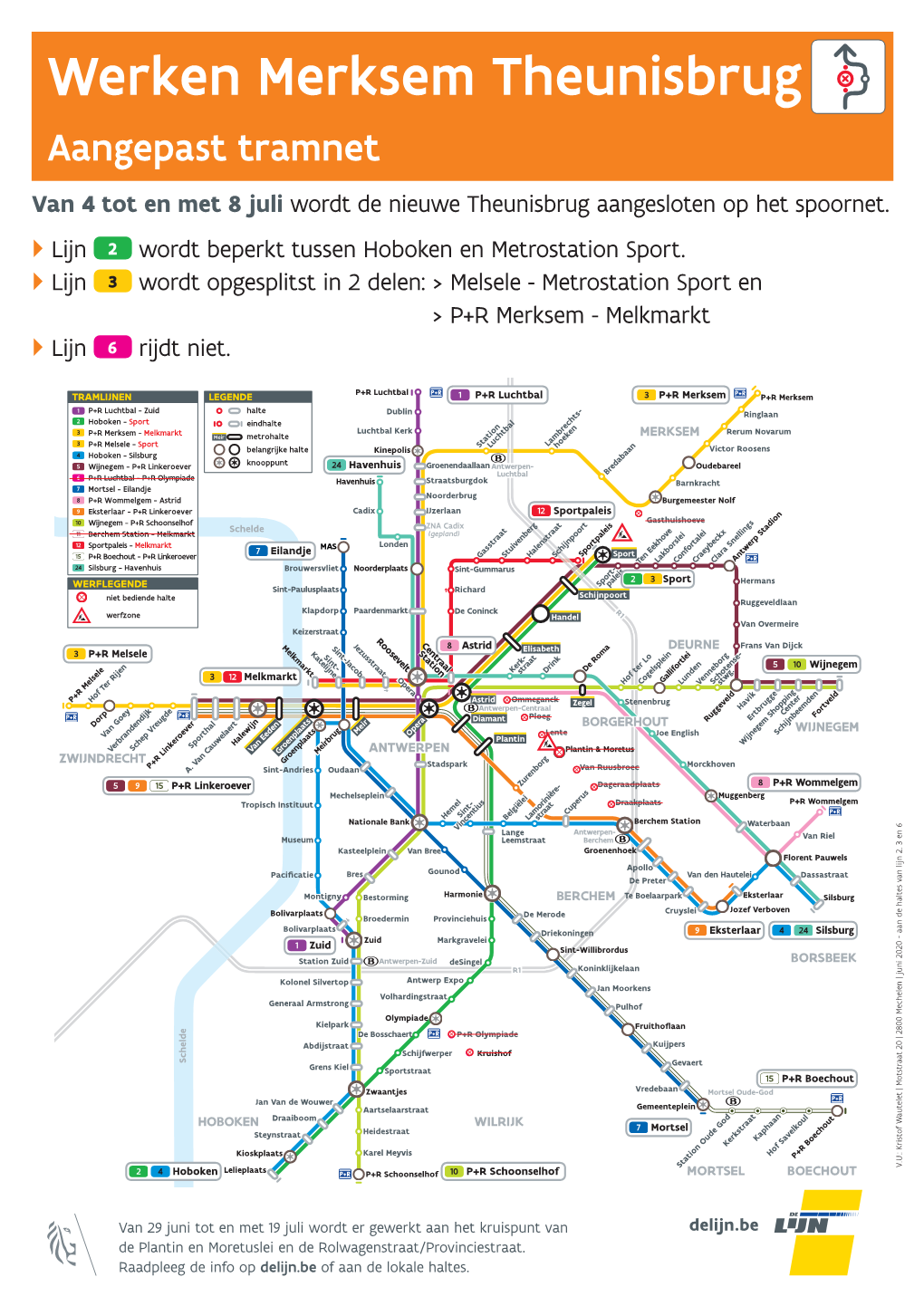 Werken Merksem Theunisbrug Aangepast Tramnet Van 4 Tot En Met 8 Juli Wordt De Nieuwe Theunisbrug Aangesloten Op Het Spoornet