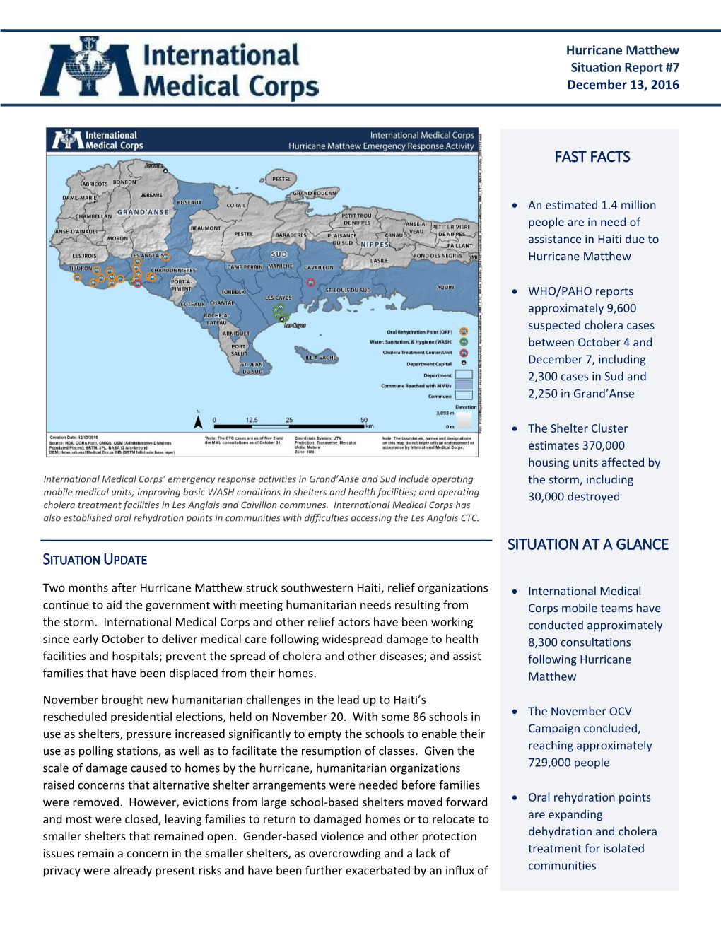 Hurricane Matthew External Situation Report 7