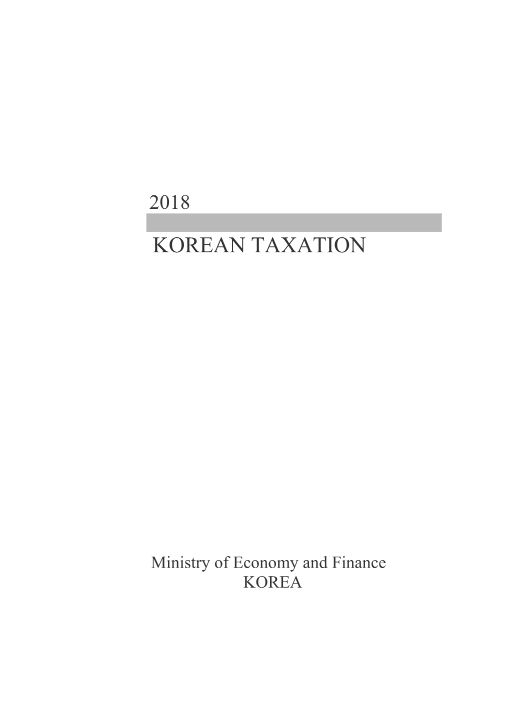 Korean Taxation