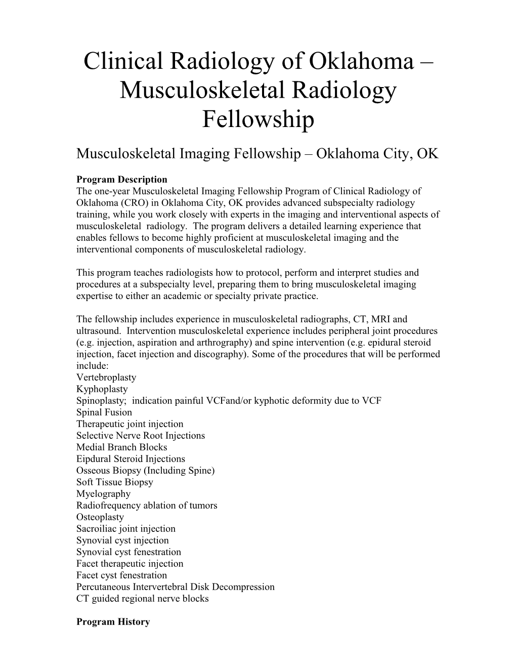 Mayo Clinic Fellowship