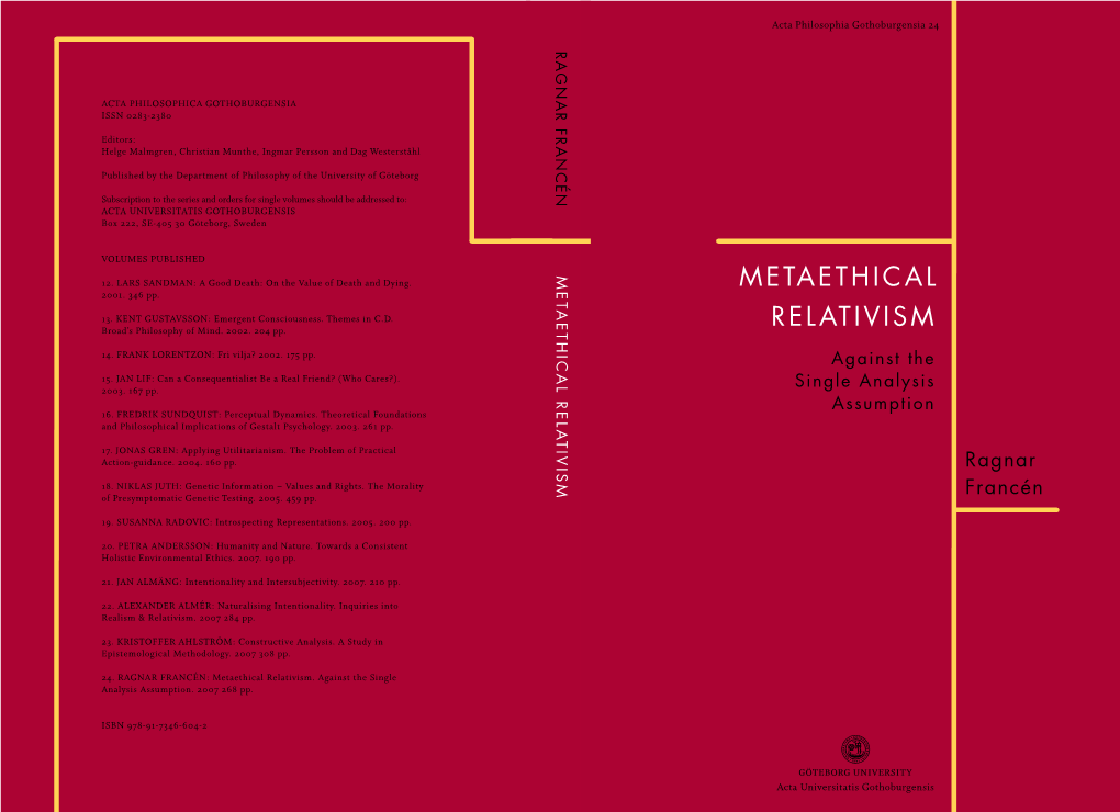 Metaethical Relativism 12