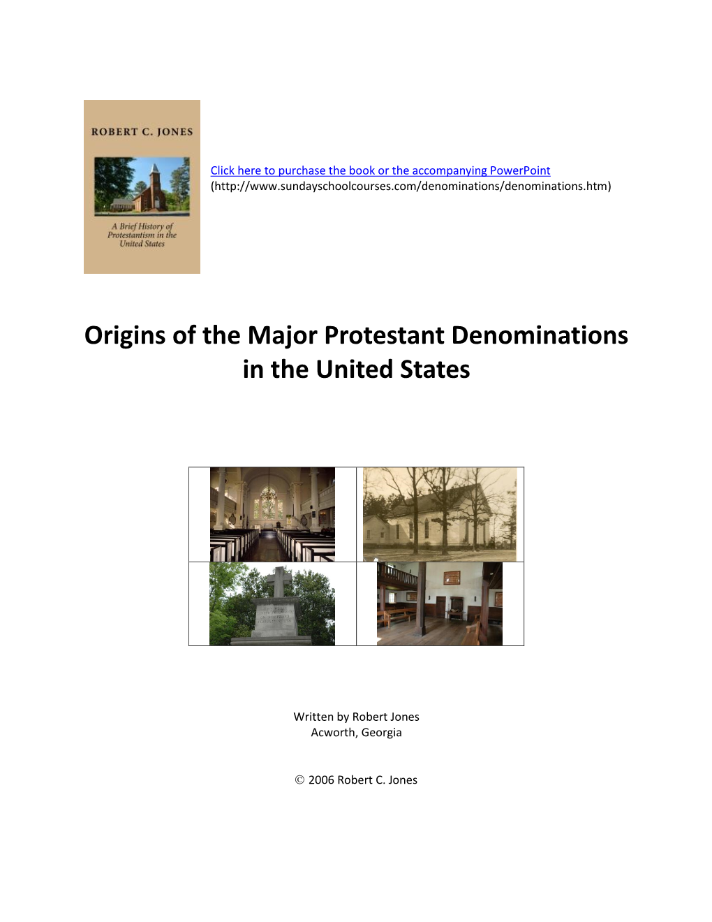 Protestant Denominations in the United States