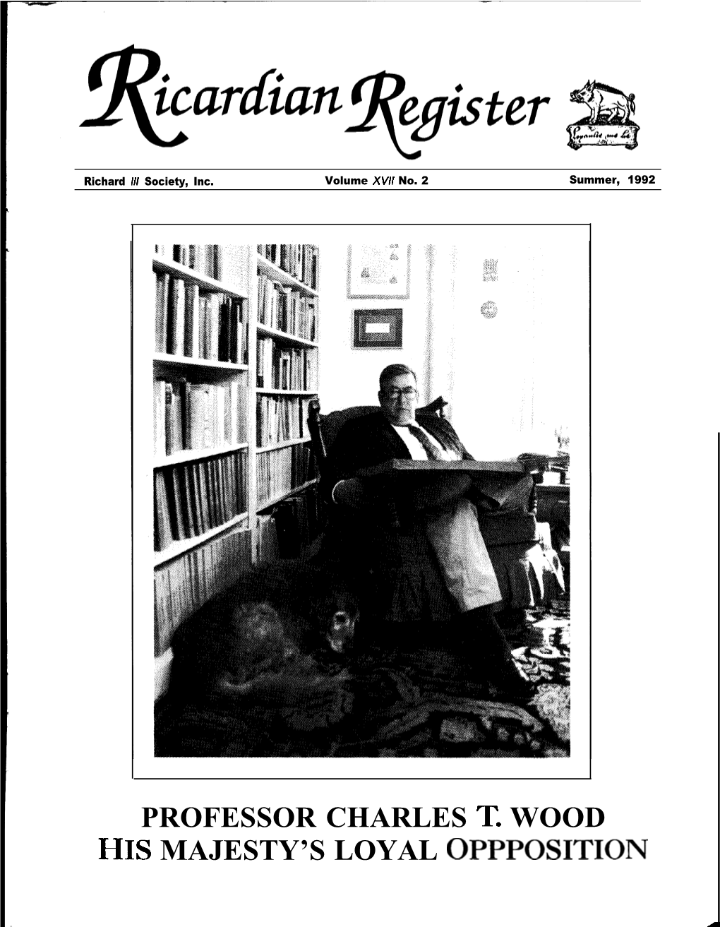 Professor Charles T. Wood His Majesty's Loyal