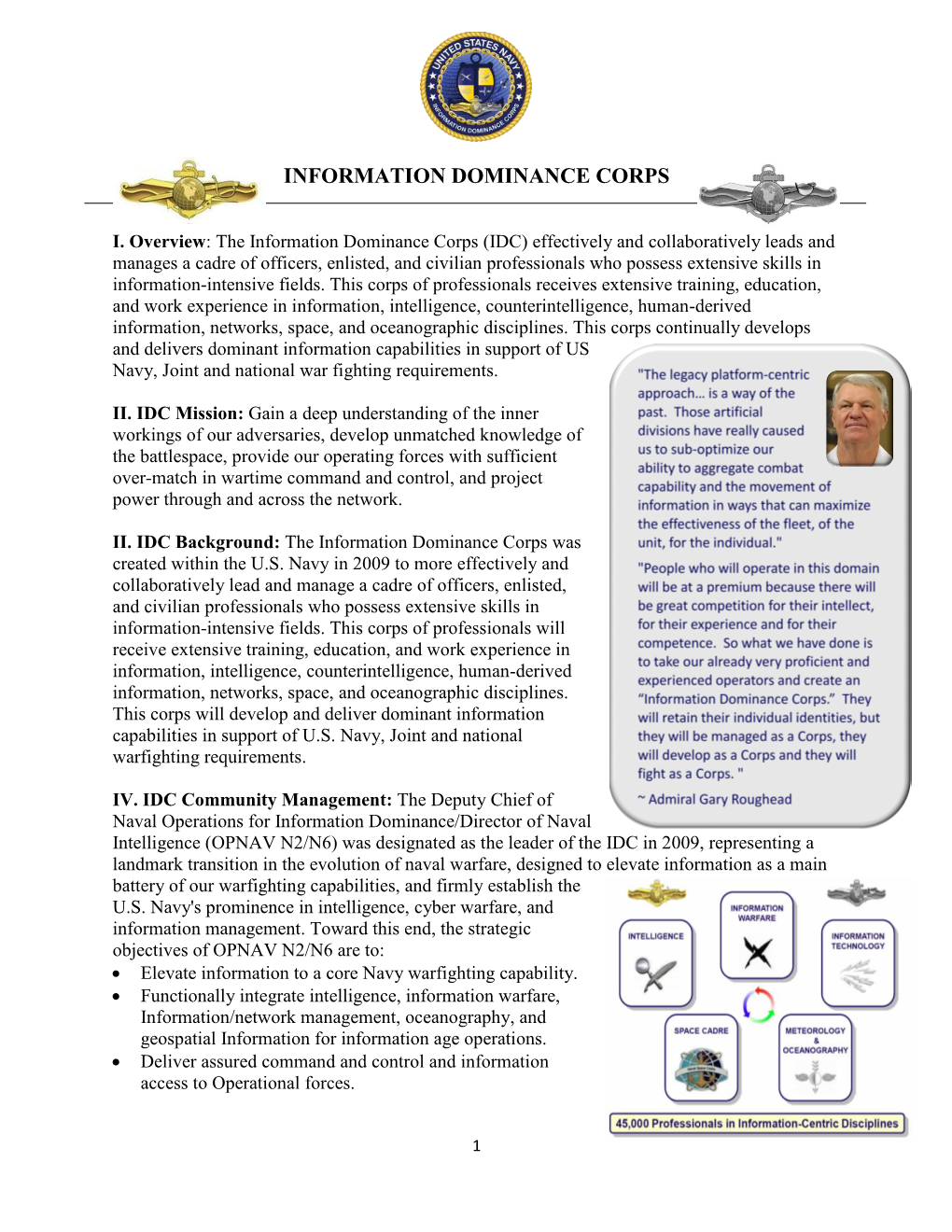 Information Dominance Corps