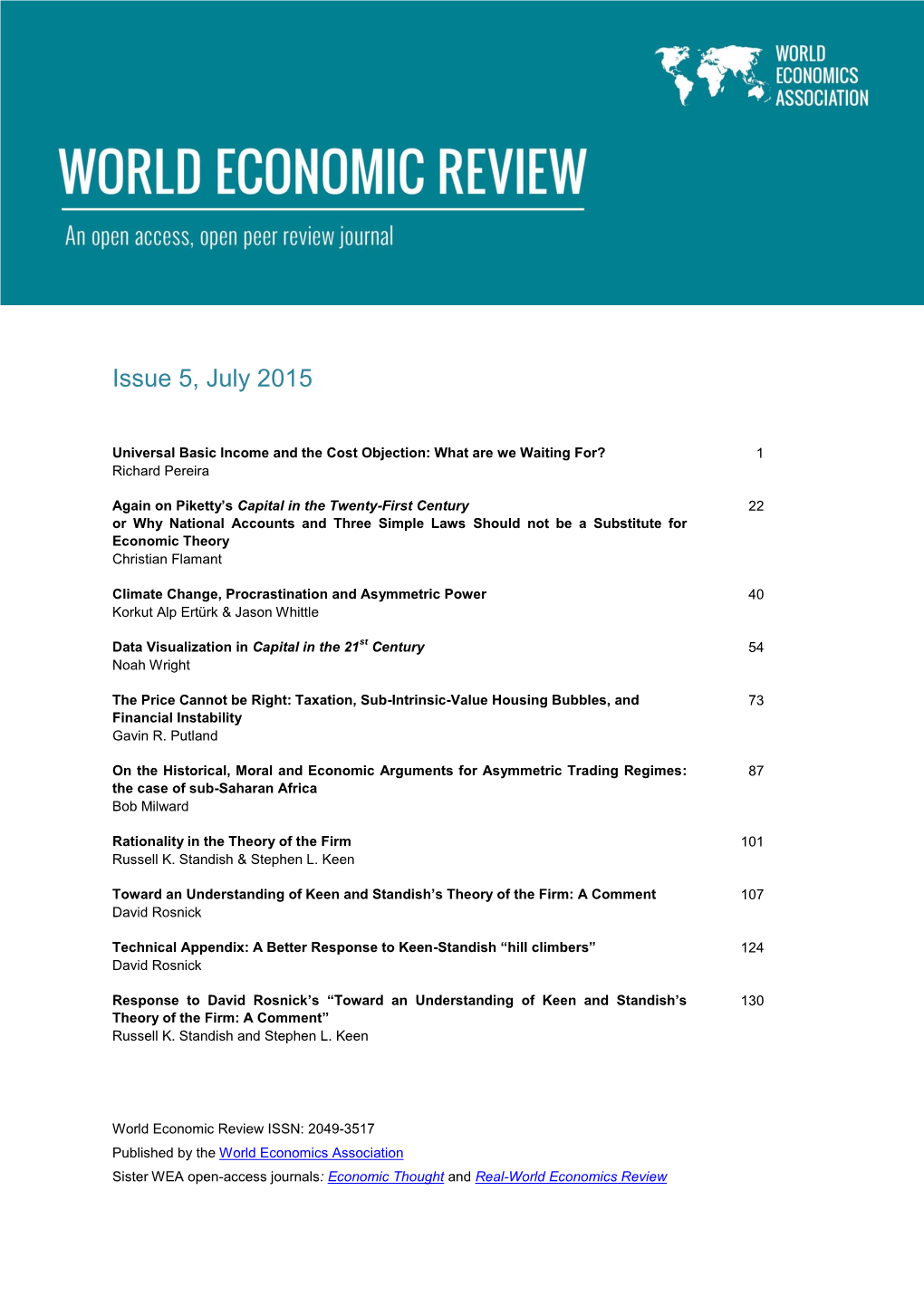 Issue 5, July 2015