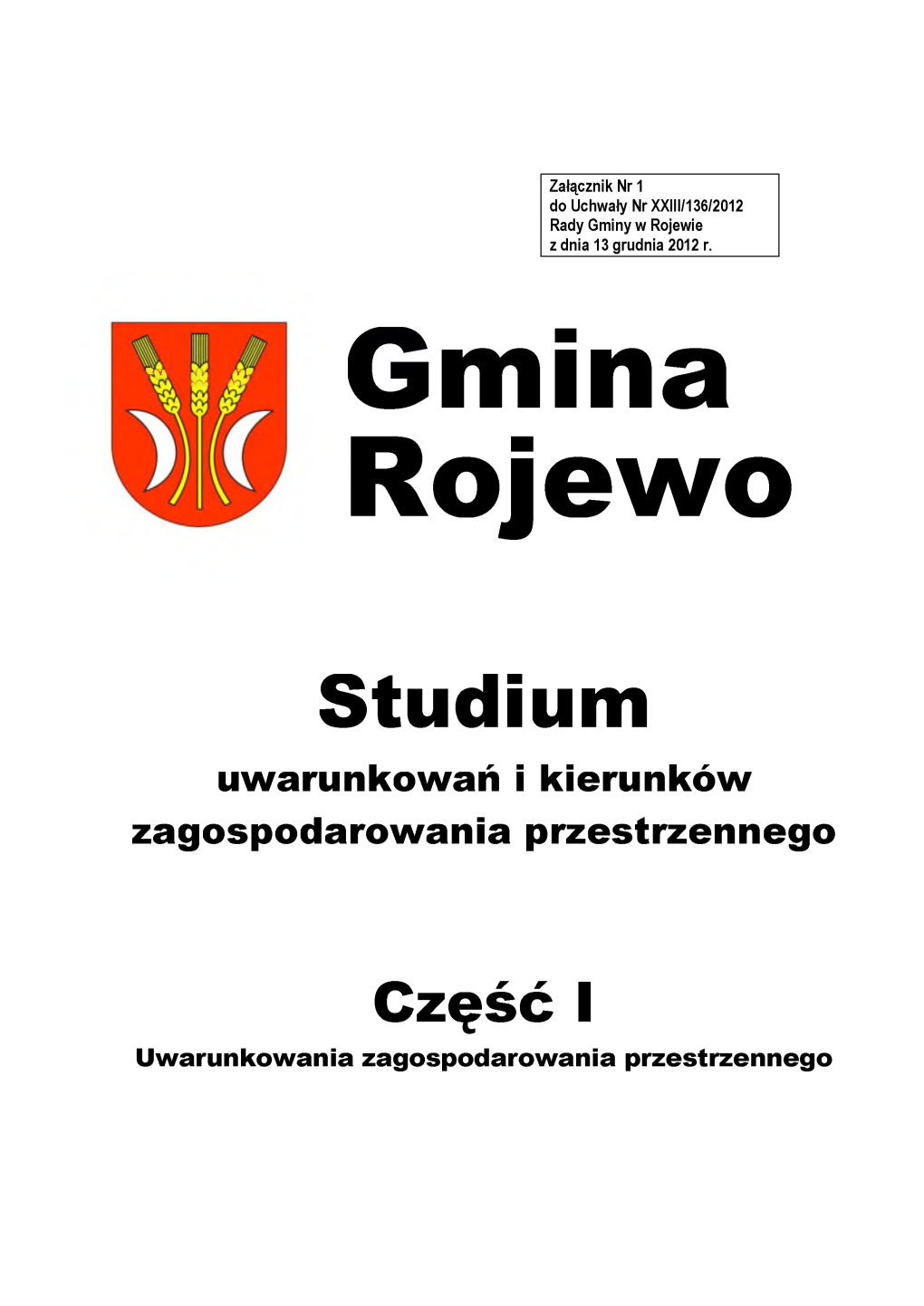 Studium Uwarunkowań I Kierunków Zagospodarowania Przestrzennego