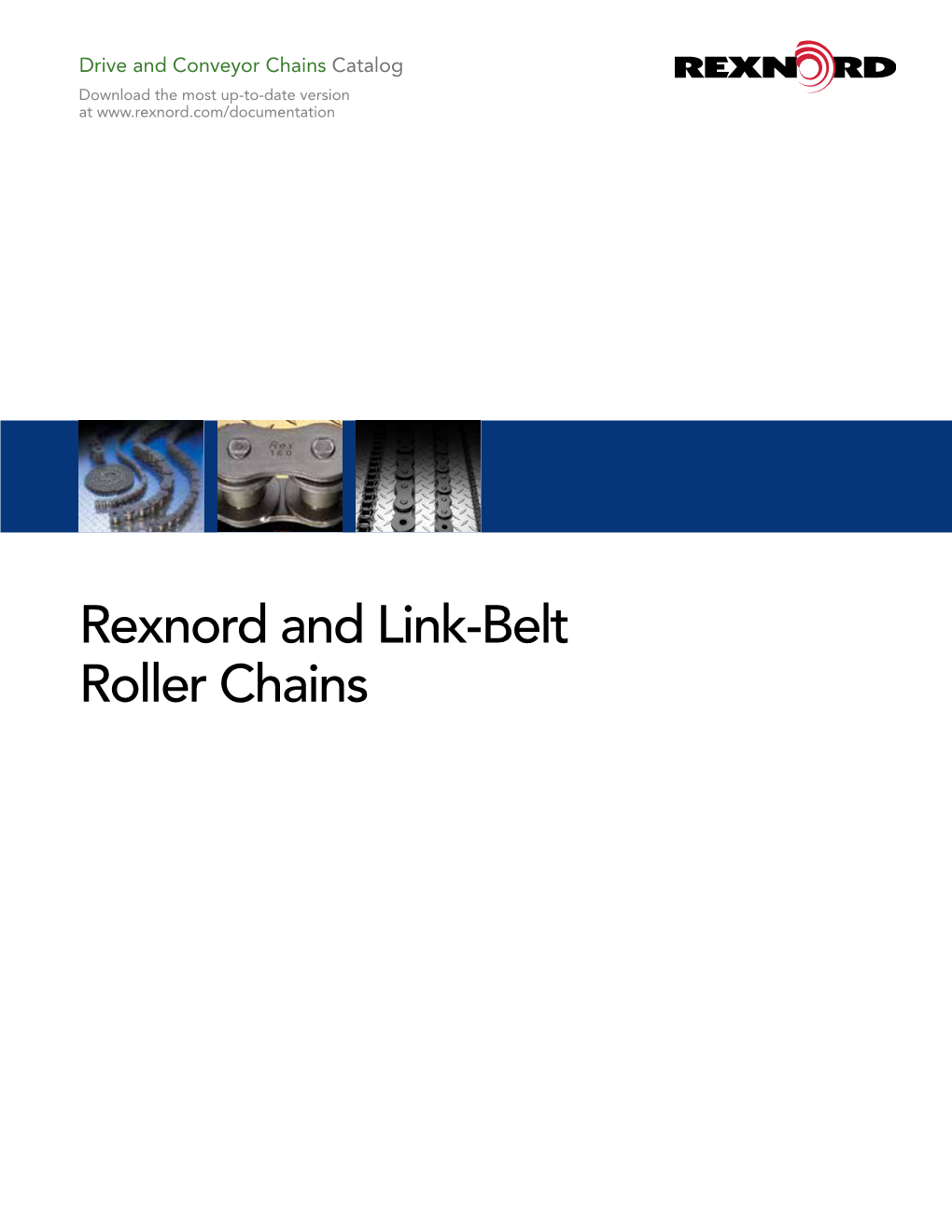 Rexnord and Link-Belt Roller Chains Section Index