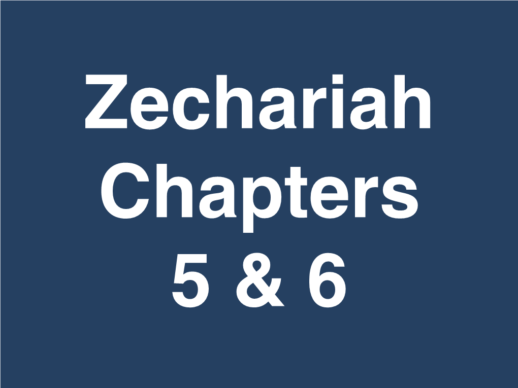 Zechariah 5 & 6