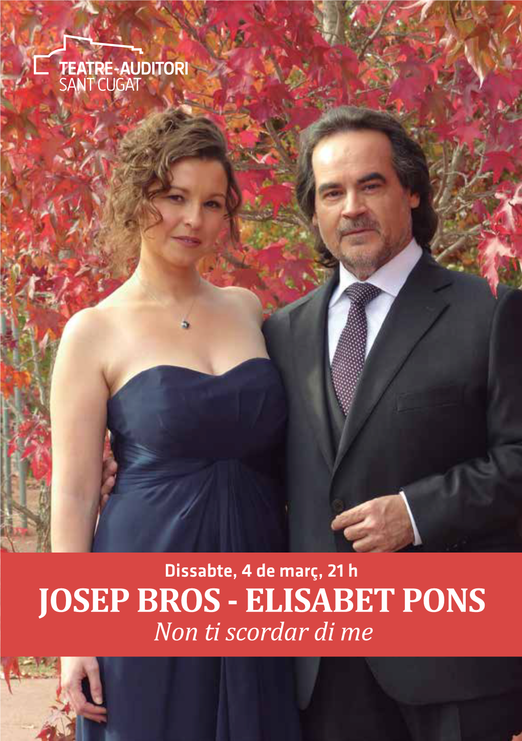 ELISABET PONS Non Ti Scordar Di Me PROGRAMA Josep Bros Elisabet Pons Marco Evangelisti Tenor Soprano Piano I Part