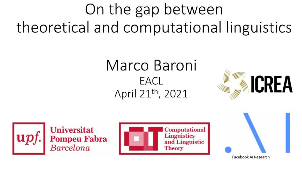 Marco Baroni on the Gap Between Theoretical and Computational