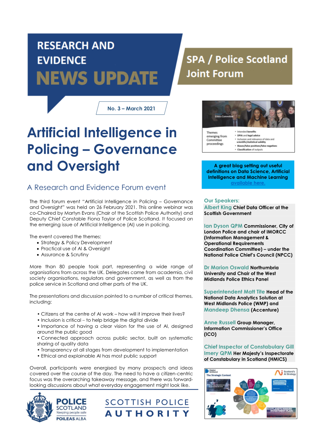 Artificial Intelligence in Policing – Governance and Oversight