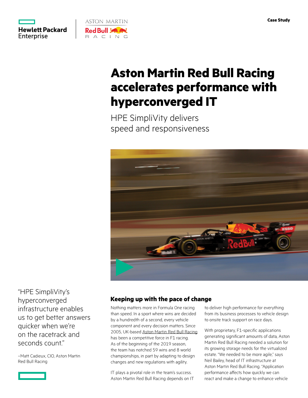 HPE Simplivity | IT Case Study | Aston Martin Red Bull Racing |