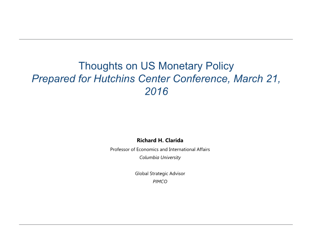 Download Richard Clarida's Slides