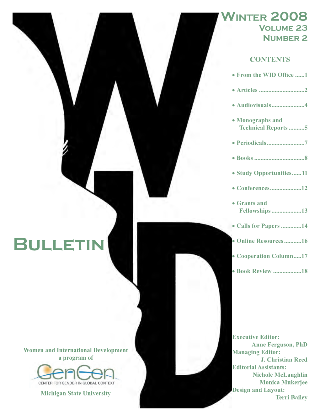 Winter 2008 Bulletin
