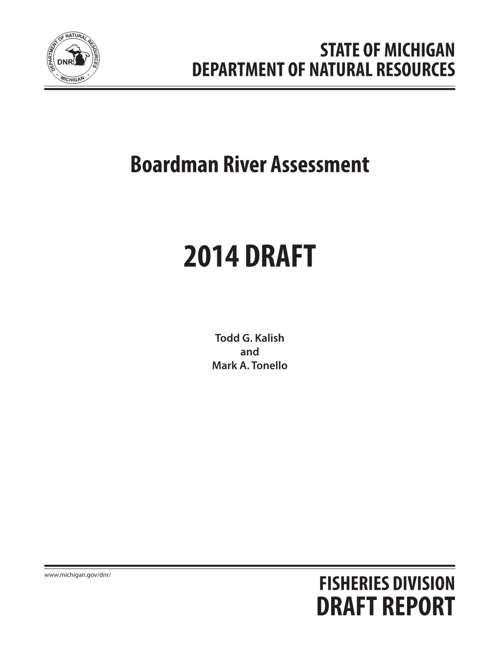 DRAFT Boardman River Assessment March 2014