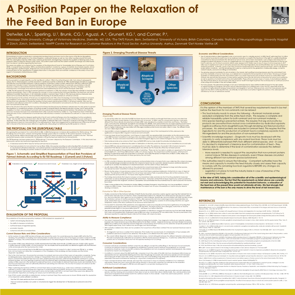 A Position Paper on the Relaxation of the Feed Ban in Europe