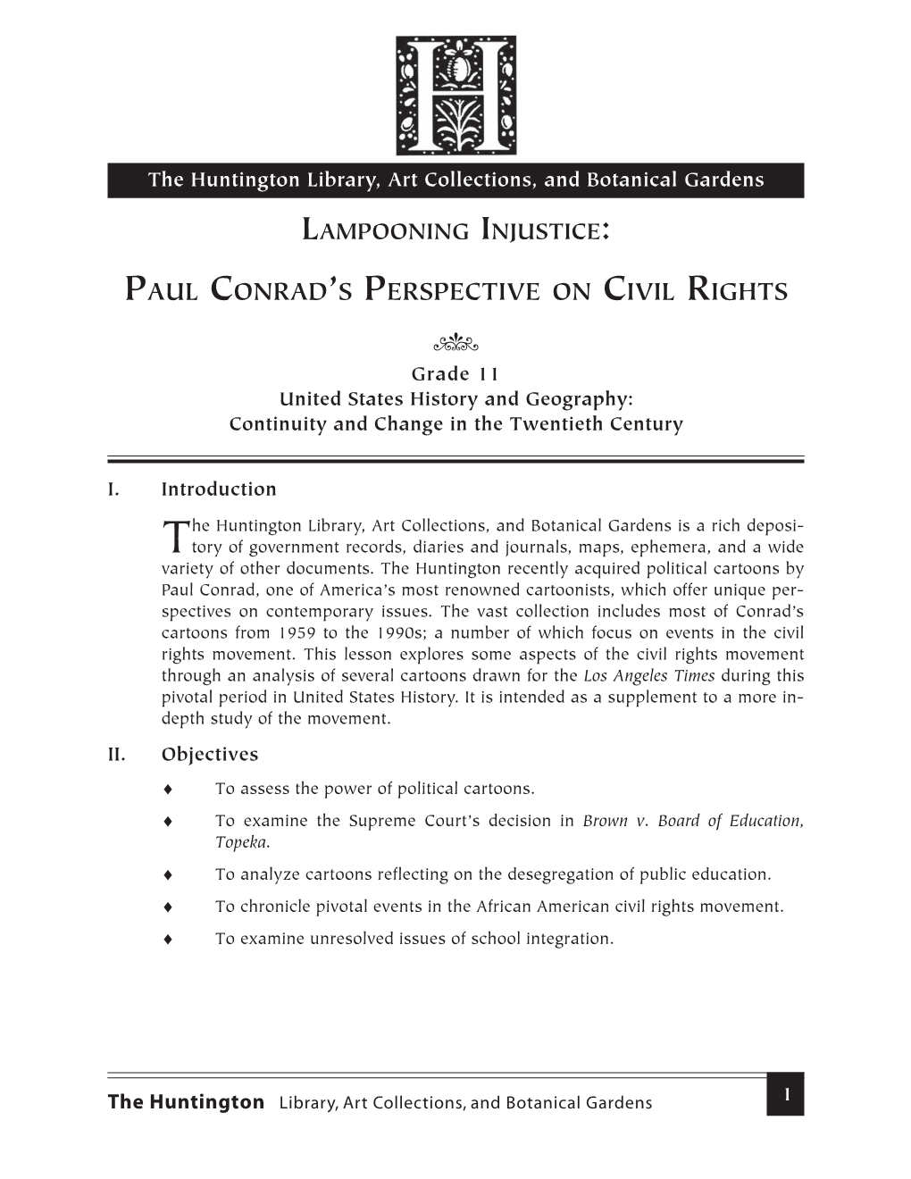 Paul Conrad's Perspective on Civil Rights