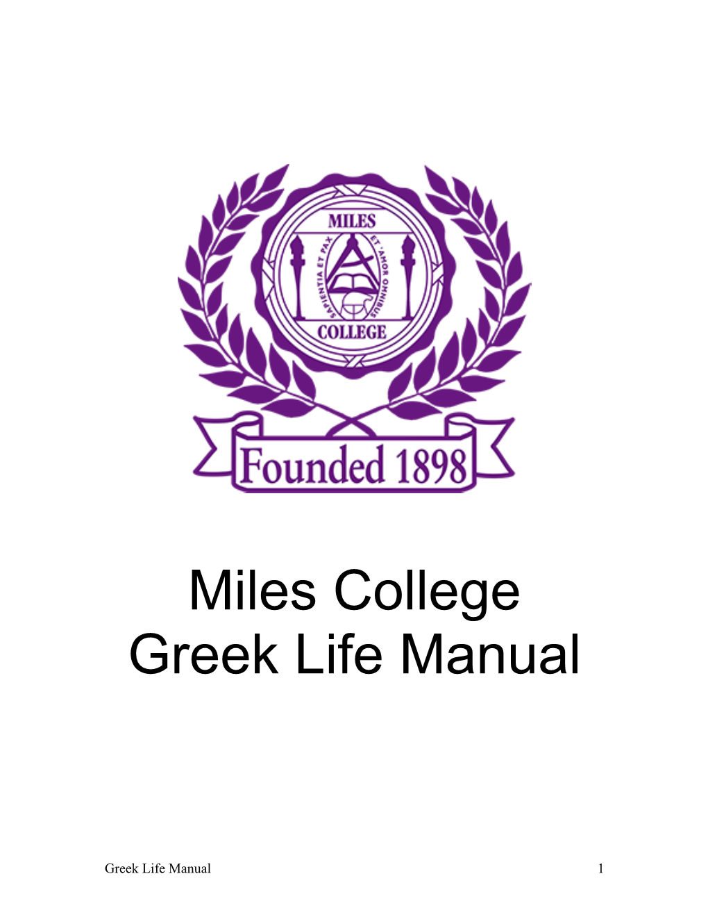 Miles College Greek Life Manual