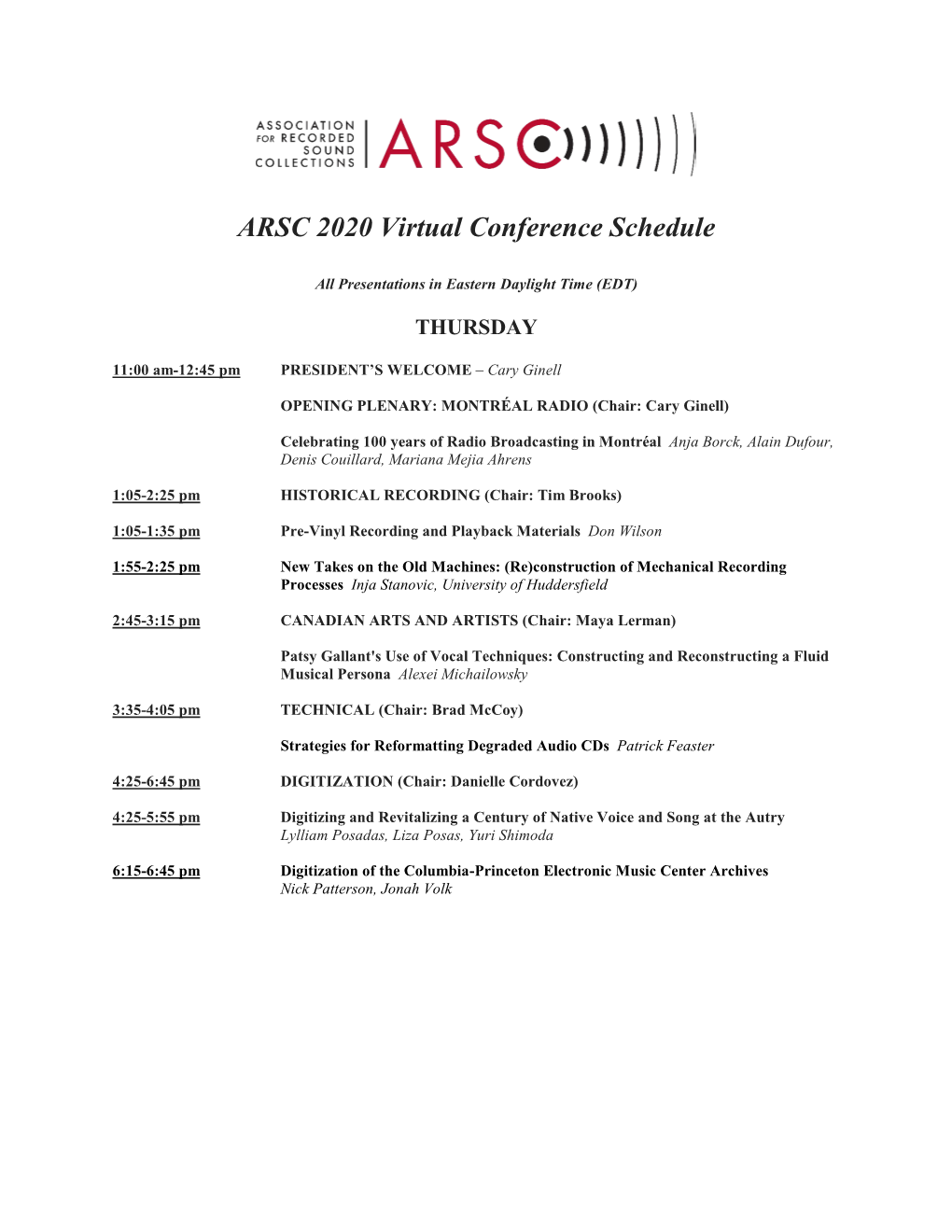 Conference Program