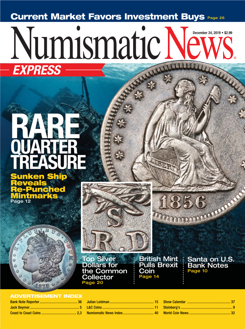 QUARTER TREASURE Sunken Ship Reveals Re-Punched Mintmarks Page 12