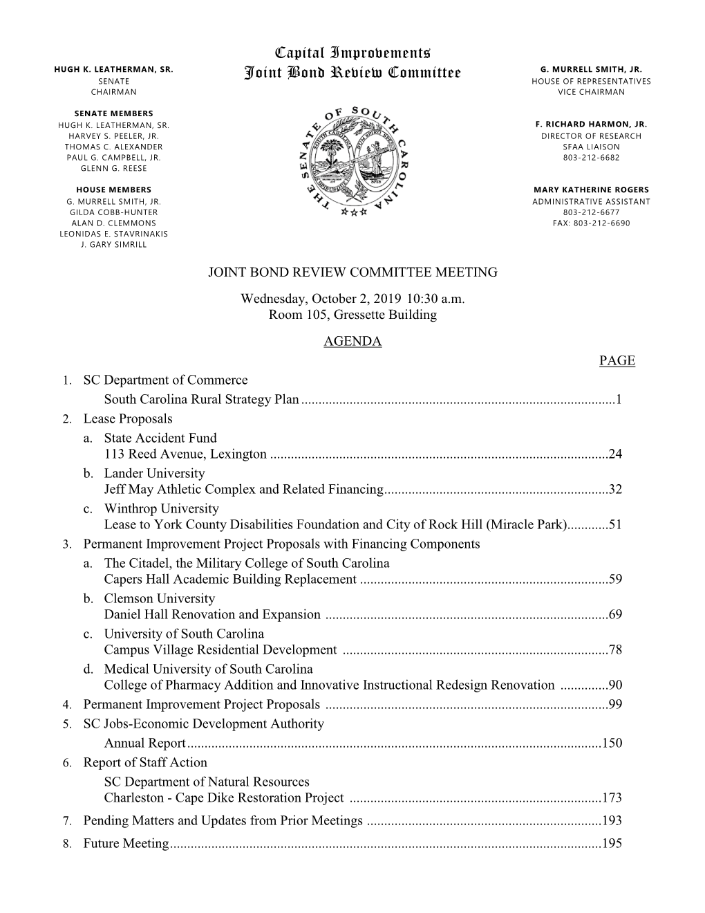 Capital Improvements Joint Bond Review Committee