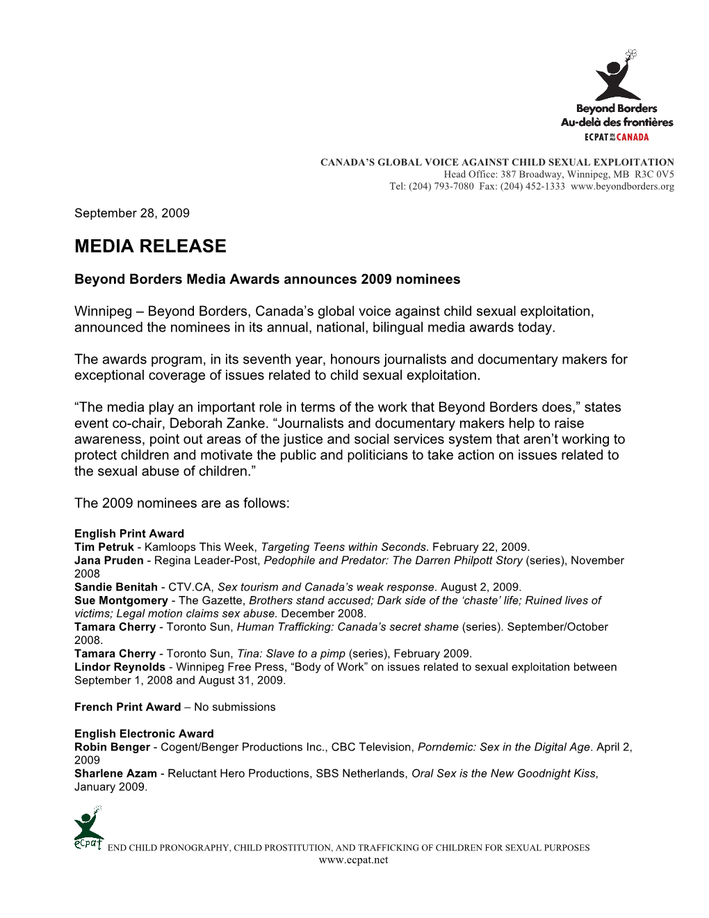 Media Release