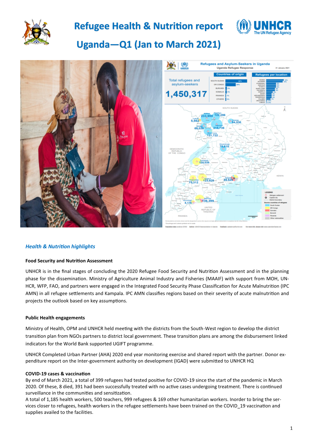 Refugee Health & Nutrition Report Uganda—Q1