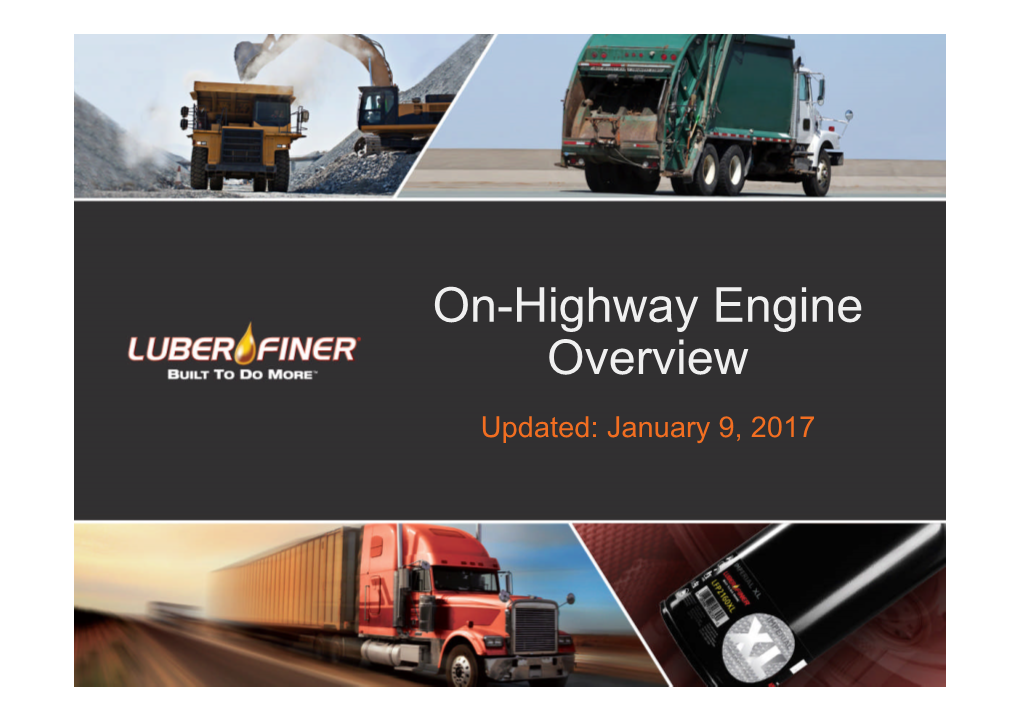 On-Highway Engine Overview